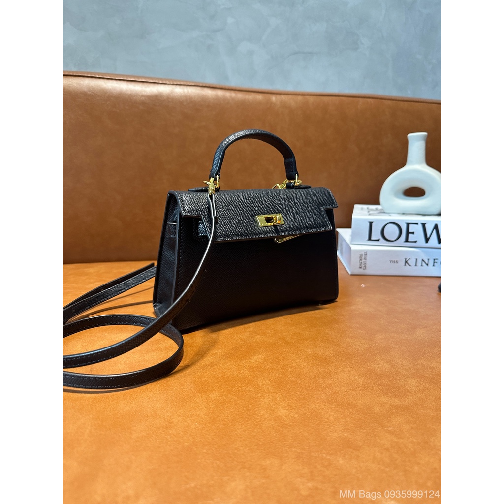 Túi xách nữ đeo chéo MM Bags túi công sở,đi chơi sang chảnh HM size 19cm da rắn da gạo