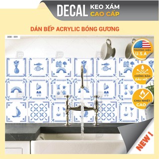 Giấy Decal dán bếp KEO XÁM chuyên dụng bóng gương chịu nhiệt tốt,chống dầu mỡ, dễ lau chùi, kích thước 120x60cm DDB-059