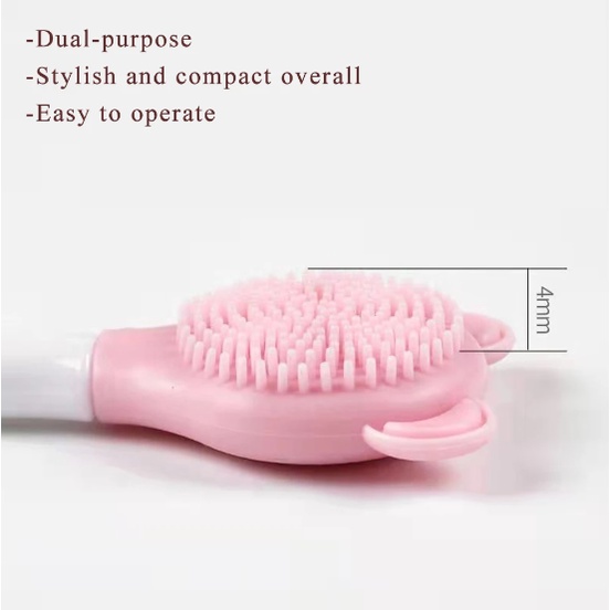 Cọ Quét Mặt Nạ Silicon 2 Trong 1 Có Đầu Rửa Mặt Nạ Tiện Dụng