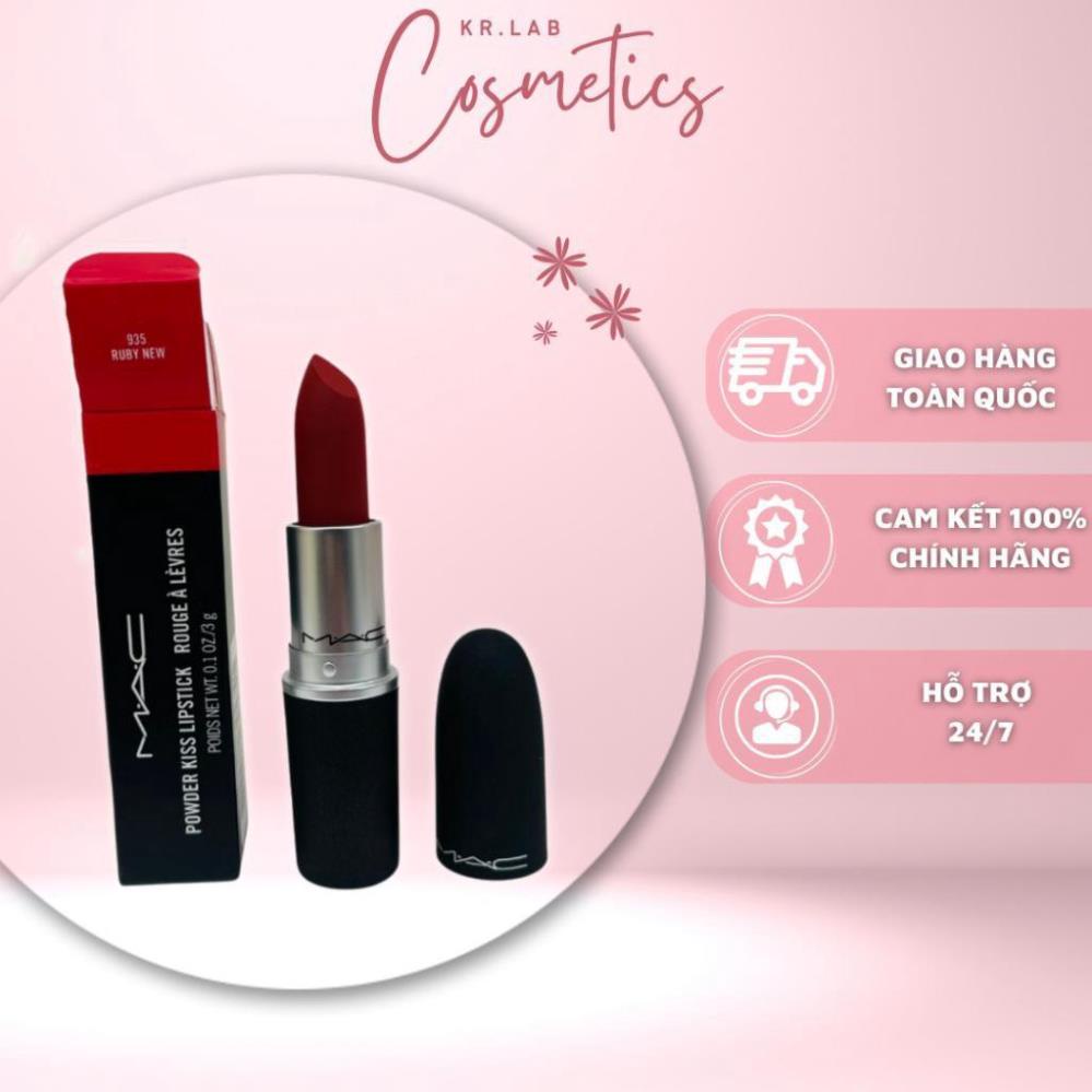 Son Mac 935 Ruby New 🔥 AUTHENTIC 100% 🔥 Son tông đỏ hồng truyền thống