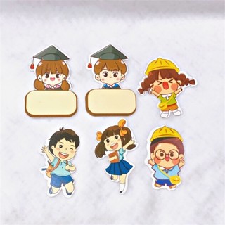 Set que giấy GV 6 bé học sinh