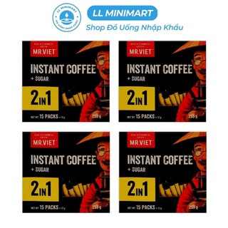 Combo 4 hộp cà phê hoà tan mr.viet 2 in 1