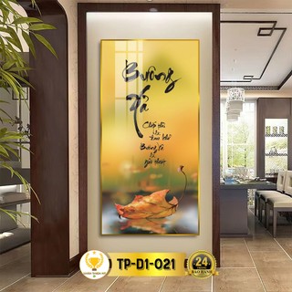 Tranh treo tường decor chữ buông xả thư pháp tráng gương chân thiện mỹ, quà tặng, trang trí phòng tp-d1-021