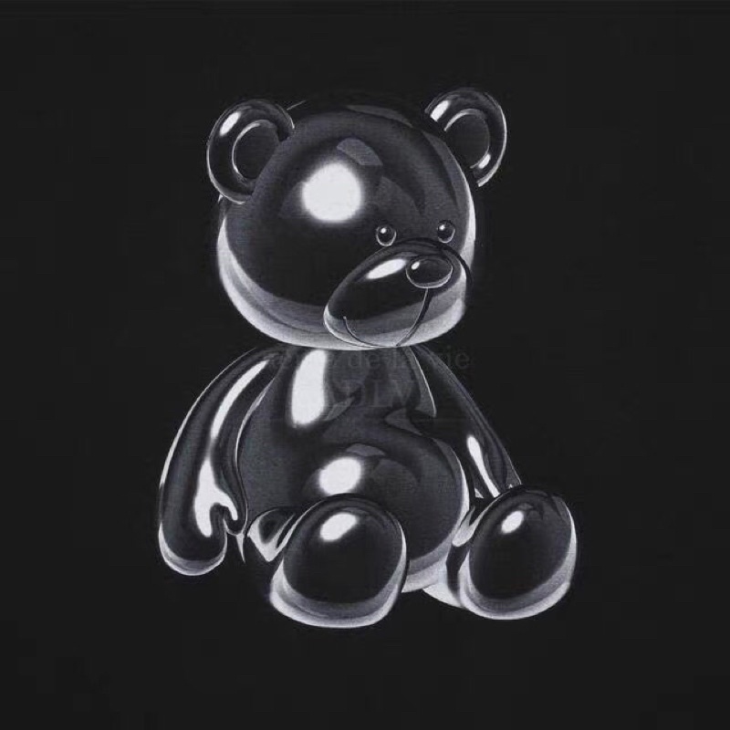 Áo Phông Nữ Gấu ADLV Tráng Gương Cotton Tàu Phom Rộng Dấu Quần Chất Mịn Không Xù Cin Clother