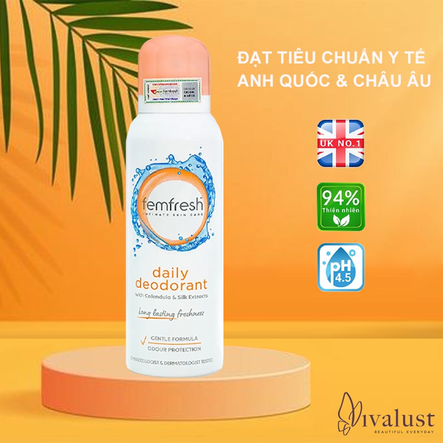 Xịt thơm mát vùng kín cao cấp Femfresh Daily Deodorant Spray 125ml