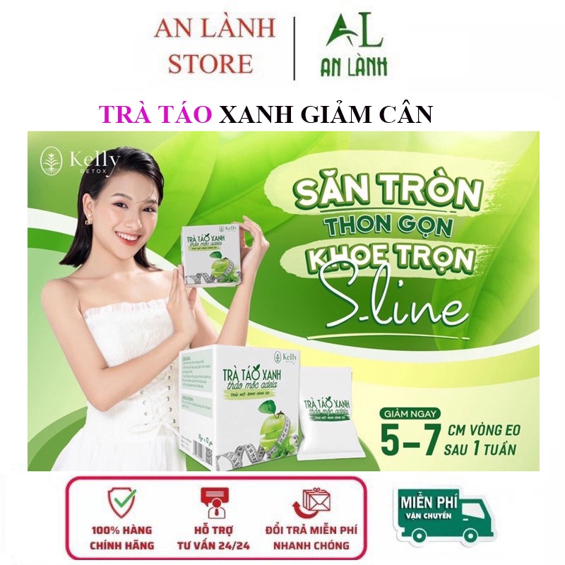 Trà táo xanh giảm cân kelly thảo mộc adela detox hộp 12 gói giảm mỡ bụng - ảnh sản phẩm 2