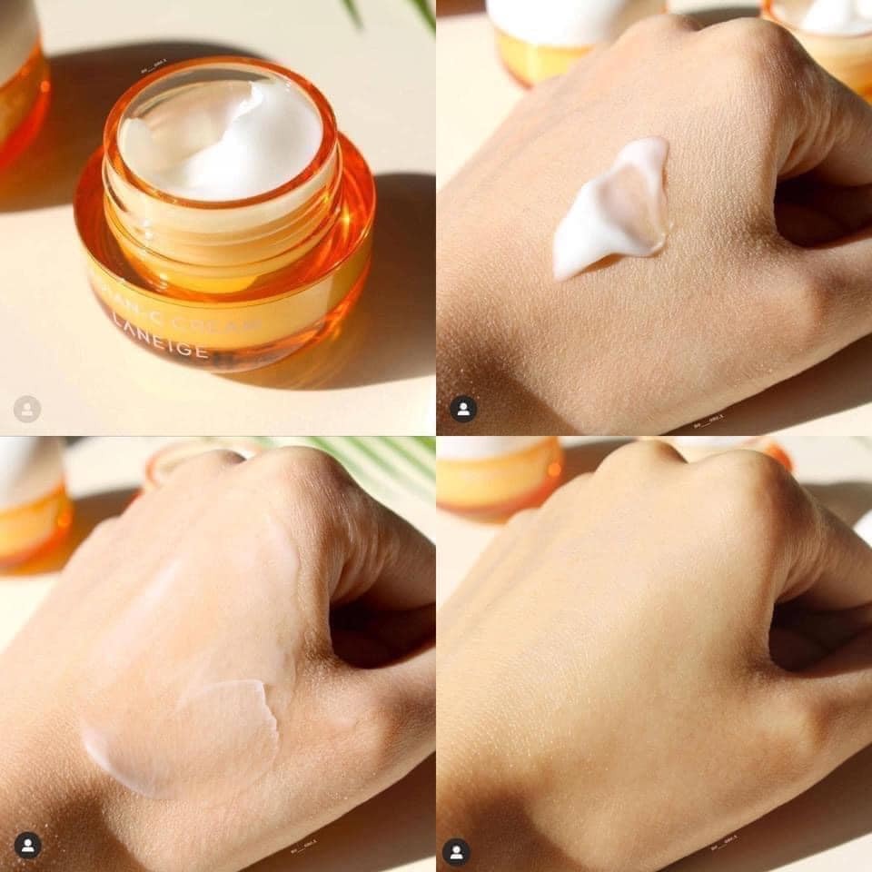 Kem trắng da căng bóng chứa 8.5% Vitamin C & E chống oxy hoá mạnh mẽ Laneige Radian-C Cream 10ml