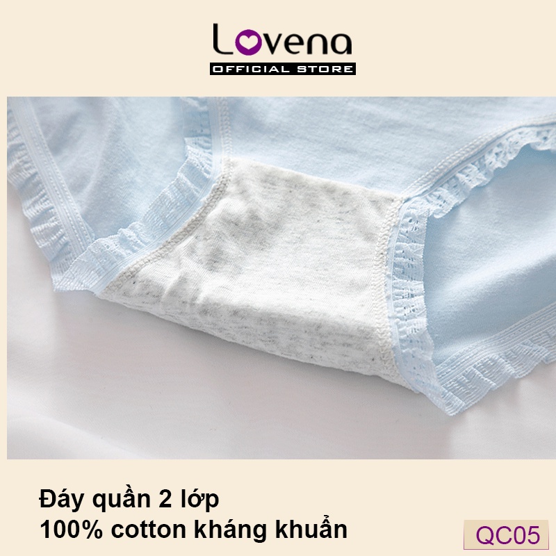 Quần Lót Cute Nữ Cotton Kháng Khuẩn Lovena QC05