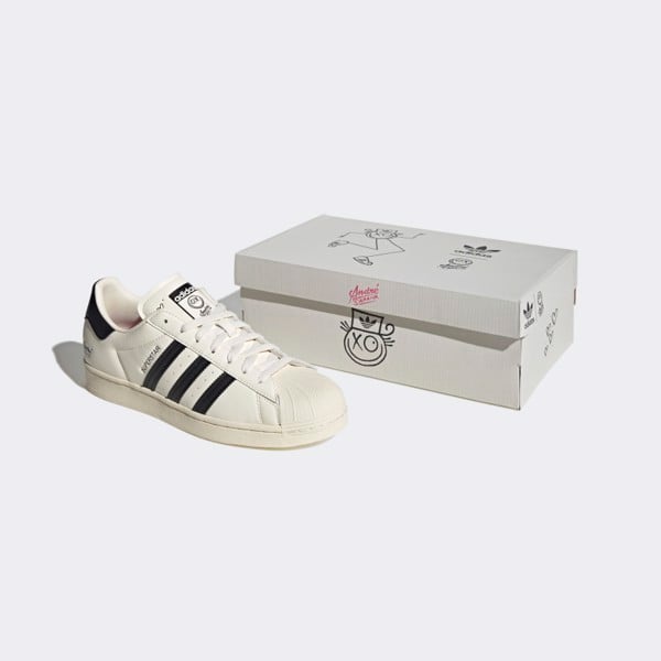 Giày Adidas Superstar André Saraiva Chalk White Black - Giày thể thao Adidas Sò Đen Trắng Bản Classic Cực Xinh Full Box