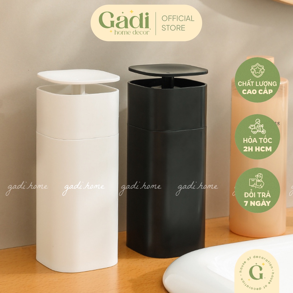 Bình Đựng Xà Phòng Nước Tẩy Trang Nắp Nhấn Gadi Home - Chai đựng dầu gội tiện lợi | BUMPAL
