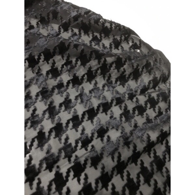 Vải voan ép nhung đen tuyền mềm mịn may đầm váy , áo kiểu , áo dài đẹp thời trang