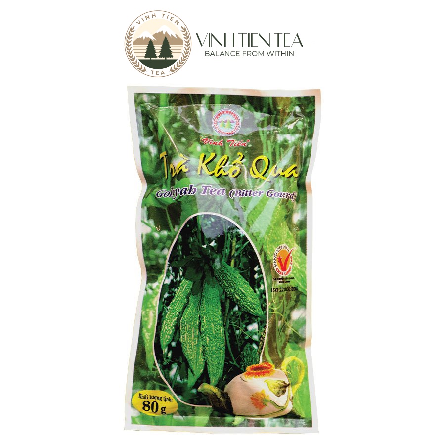 Trà Khổ Qua Lát Vĩnh Tiến (80gram) - Trà khổ qua sấy khô - Vĩnh Tiến Wellness
