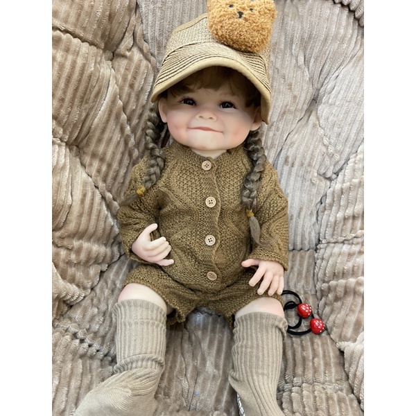 BÚP BÊ TÁI SINH BÉ GÁI TÓC CẮM SỢI