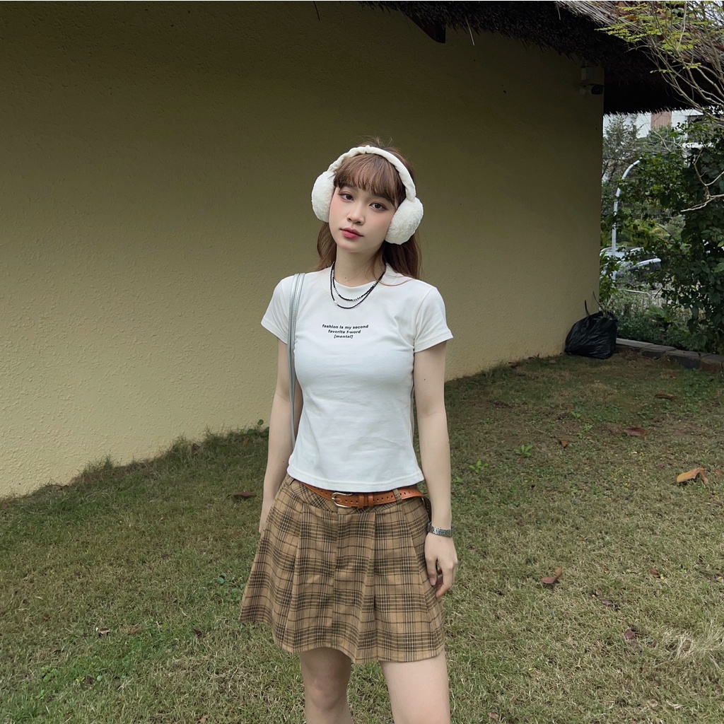 Áo Thun Nữ Tay Ngắn Thời Trang In Chữ F-WORD MENTAL®️ - Baby Tee