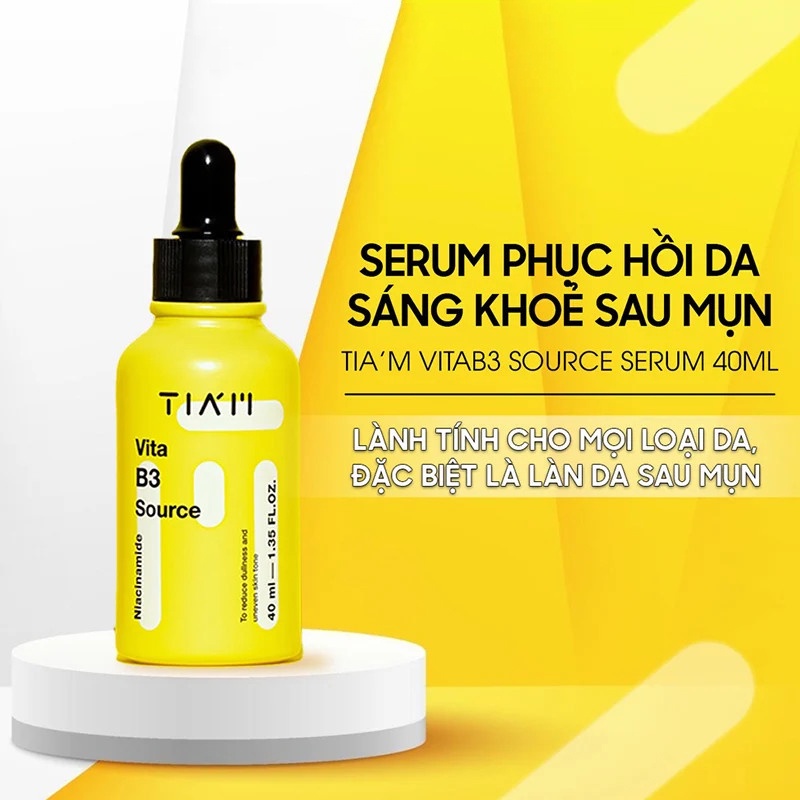 Tinh Chất Dưỡng Trắng Da, Giảm Thâm Nám, Phục Hồi Da Sau Mụn Tiam Vita B3 Source Serum 40ml