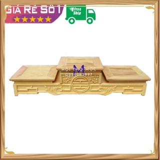 Tam sơn Bục kê bát hương thờ gỗ mít cỡ mặt 18 và 20