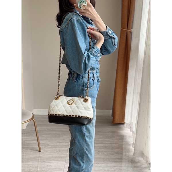 Túi lyn hobo ô trám