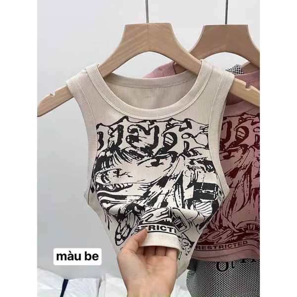 [Mã FADEP0610 giảm 10K đơn 99K] Áo croptop ba lỗ truyện tranh | BigBuy360 - bigbuy360.vn