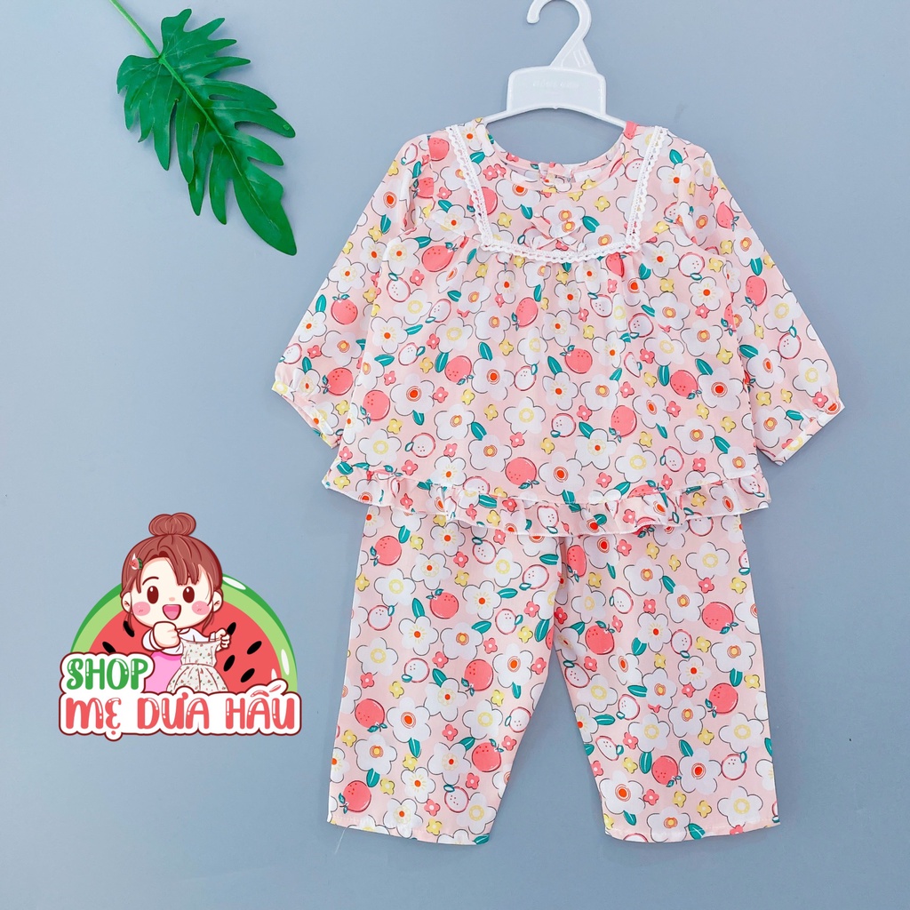 Bộ hè bé gái bộ tole tiểu thư dài tay bé gái 8-32kg shop mẹ dưa hấu (Link 2/3)