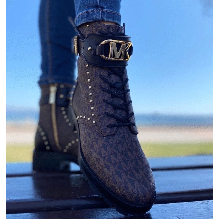 GIÀY BOOT NỮ MK MICHAEL KORS KINCAID LACE UP BOOTIE NWT SIZE 36.5