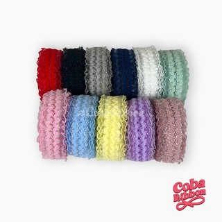 3 mét - Băng đô chun nhún bèo, chất liệu co giãn mềm mại, cỡ 30mm, nhiều màu