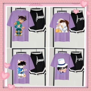 Sét bộ quần áo Conan , áo thun conan giá rẻ - áo kaito kid in hình theo yêu cầu