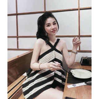 ÁO LEN DÂY CỔ YẾM