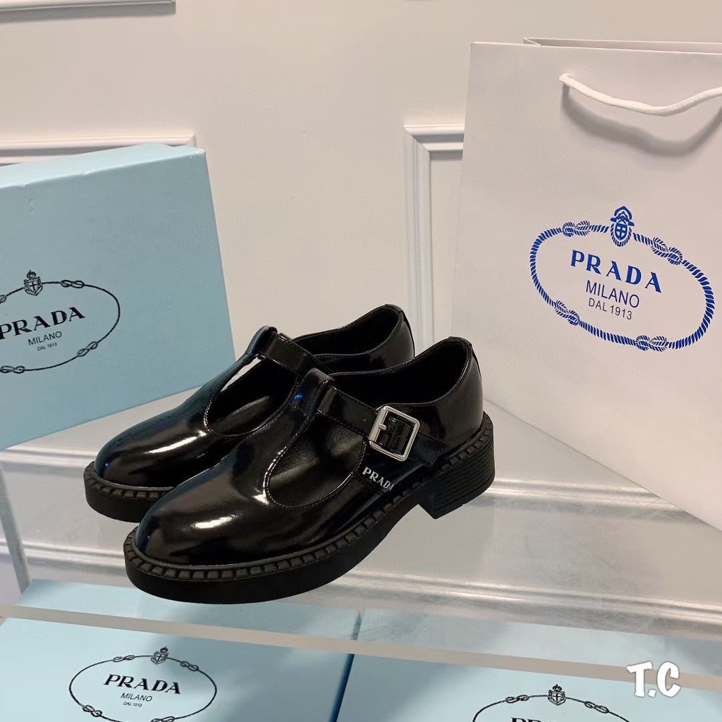 GIÀY BÚP BÊ PRADA DA BÓNG