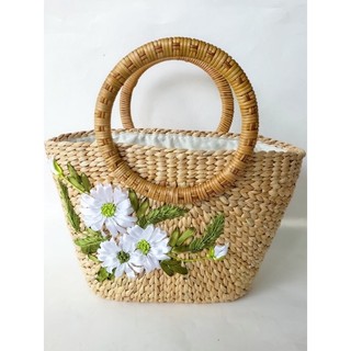Giỏ lục bình macna quai mây