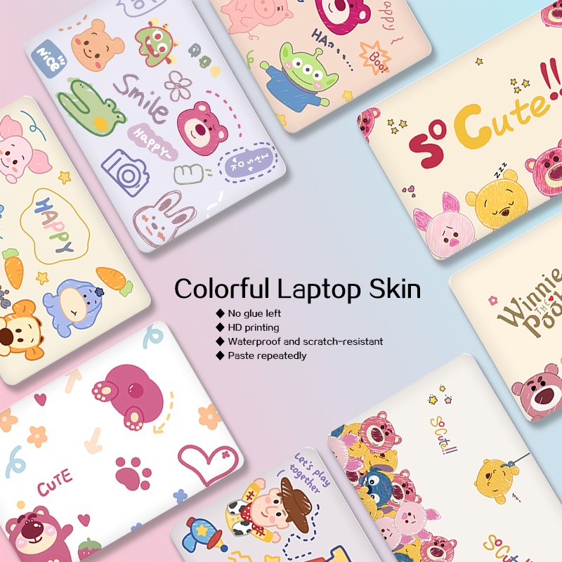 Bộ 2 Miếng Dán Trang Trí Laptop Họa Tiết Hoạt Hình Toy Story 12 / 13 / 14 / 15 / 17 Inch