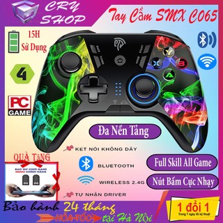 Tay cầm chơi game c065, tay cầm fo4 cho pc/laptop, ps2, ps3 kết nối không dây và có dây