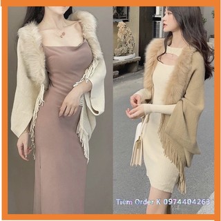 Order♥️áo khoác len mỏng cổ lôngfzsize dưới 70kg