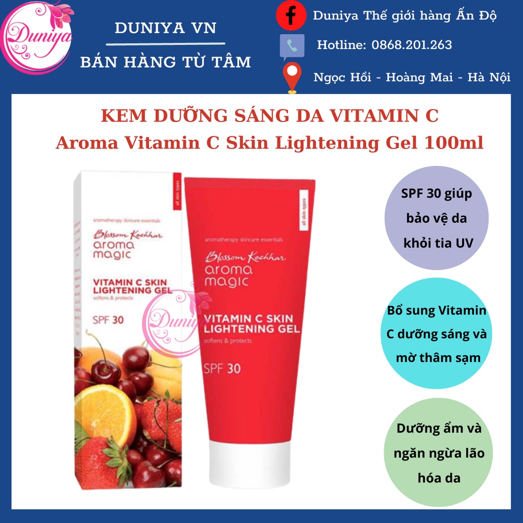 Gel dưỡng sáng da Vitamin C - Aroma Magic Vitamin C Skin Lightening Gel 100ml | Dòng PRO