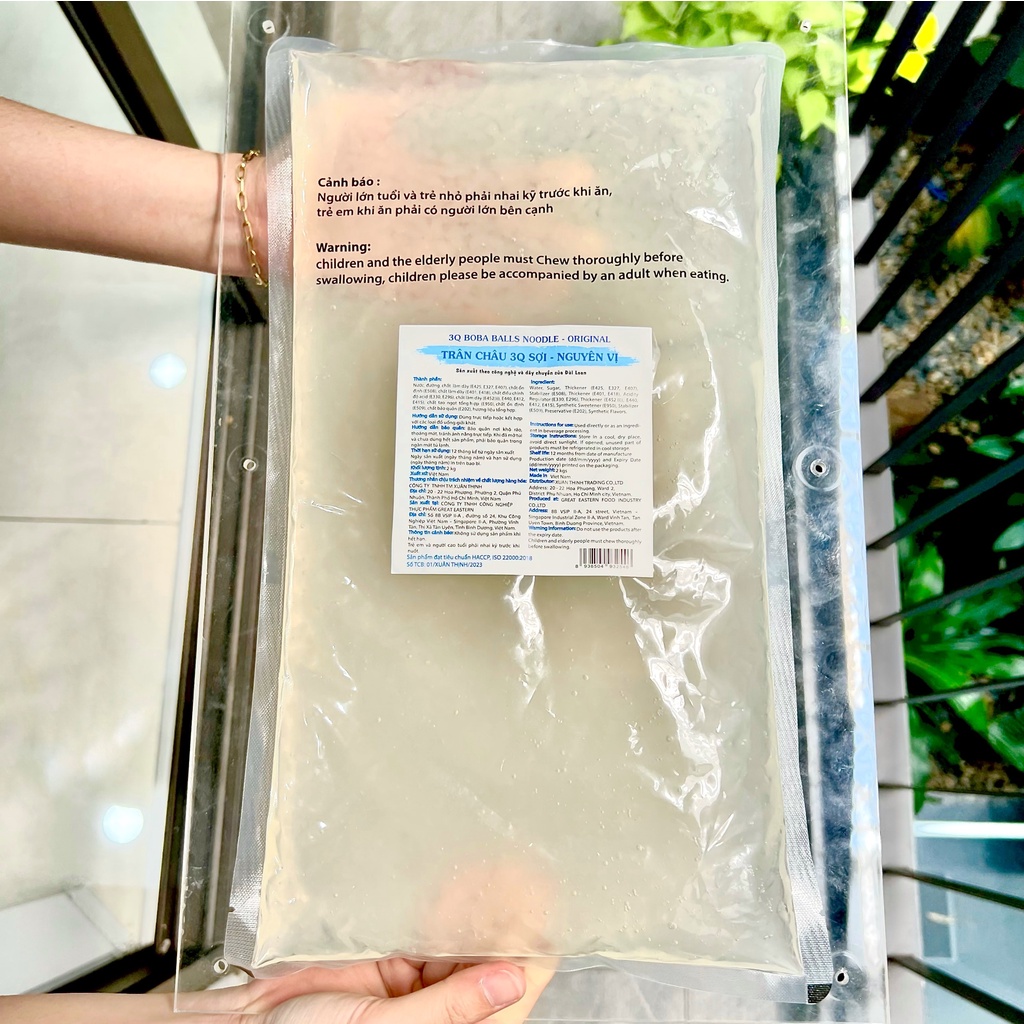 Thạch Trân Châu 3Q Sợi Nguyên vị - Eurodeli VN - Topping Đồ Uống Hấp Dẫn
