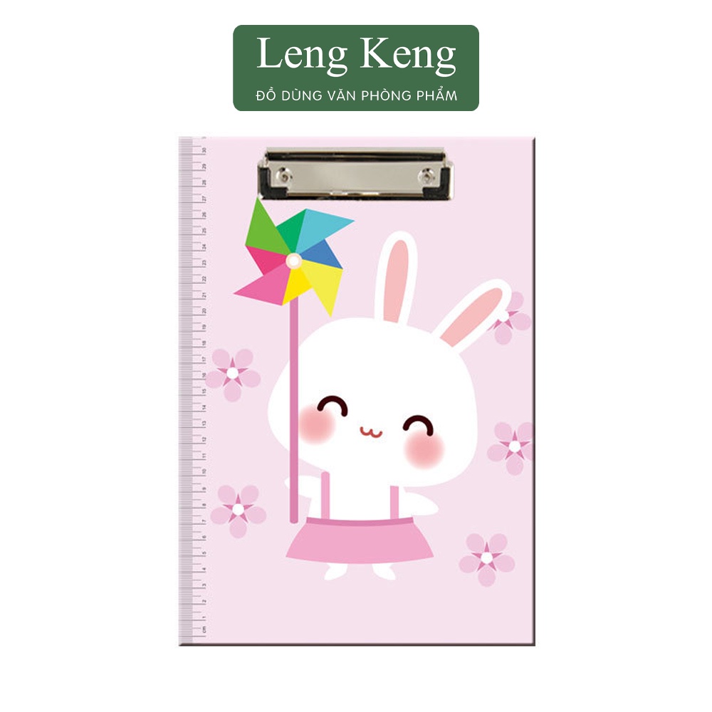 File kẹp tài liệu Leng Keng khổ A4 bìa trình ký đơn họa tiết siêu cute F02