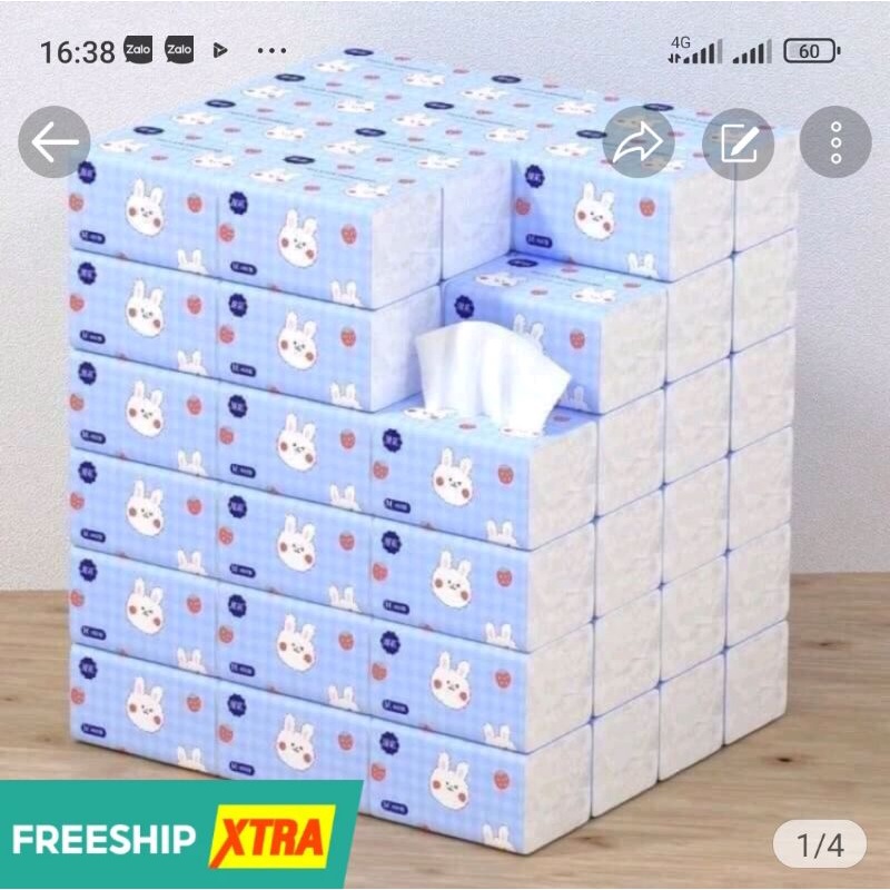 1 Thùng 30 gói 1 gói 300 tờ giấy ăn trà xanh cao cấp sang chảnh