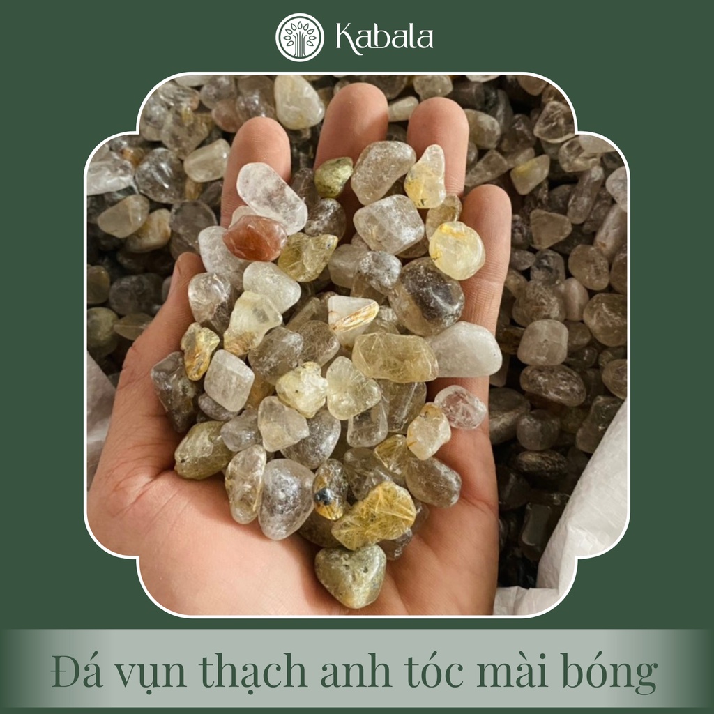 Đá Vụn Thạch Anh Tóc Vàng Mài Bóng (kg) - Kabala