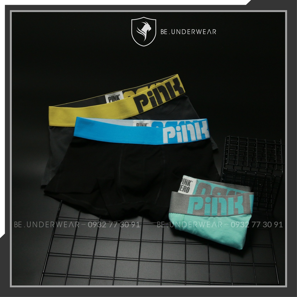 Quần sịp nam boxer thun cotton cao cấp siêu kinh điển Hero Pink Be Underwear BHP10