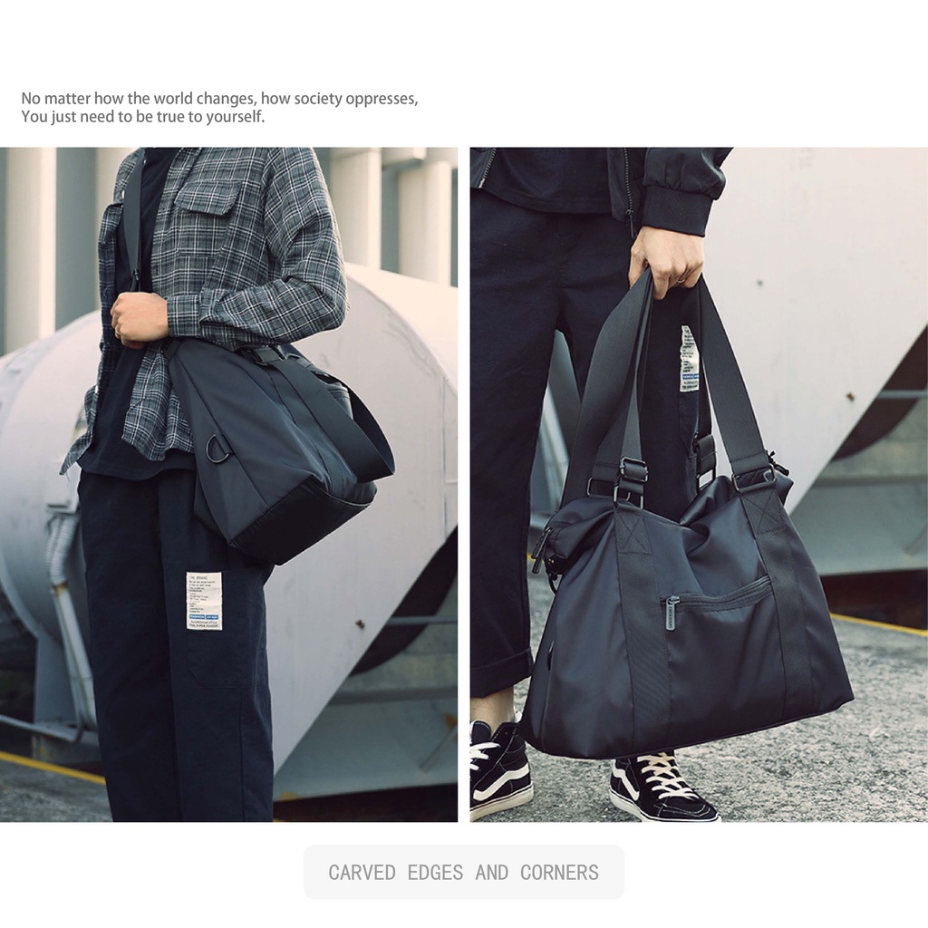 Carve.A Store Hàng Có Sẵn Túi Đeo Chéo Nylon Sức Chứa Lớn Chống Thấm Nước Đựng Hành Lý Đi Tập Gym Thể Thao Dành Cho Nam