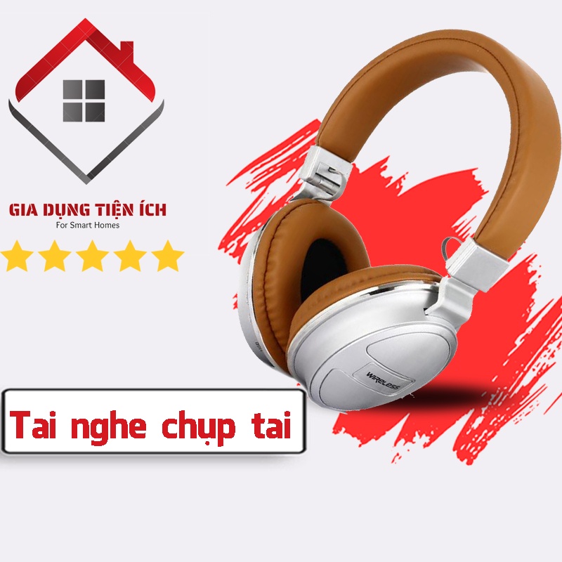 Tai Nghe Ôm Tai Kết Nối Bluetooth, Tai nghe chụp tai không dây Cao cấp - Ấm Thanh Sống Động, Bass Đập Siêu To