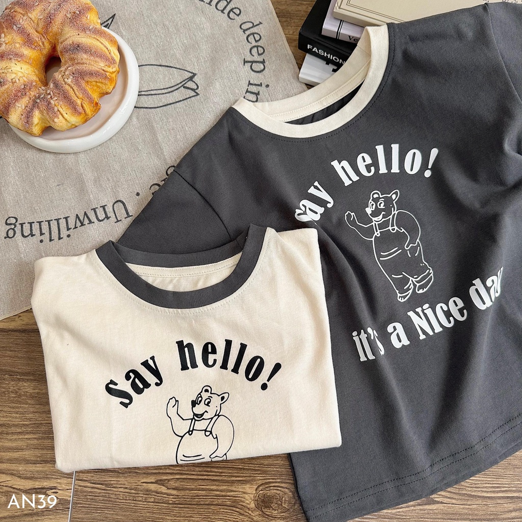 Áo phông trẻ em, áo thun hè cho bé trai bé gái chất cotton mềm mịn Embes Kids 8 - 28kg