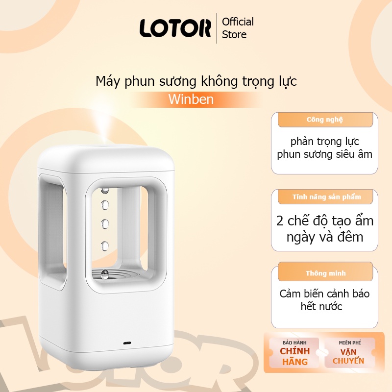 Máy Phun Sương Không Trọng Lực Hiển Thị Độ Ẩm Và Nhiệt Độ Phòng, Máy Tạo Độ Ẩm Không Khí Bảo Vệ Sức Khỏe
