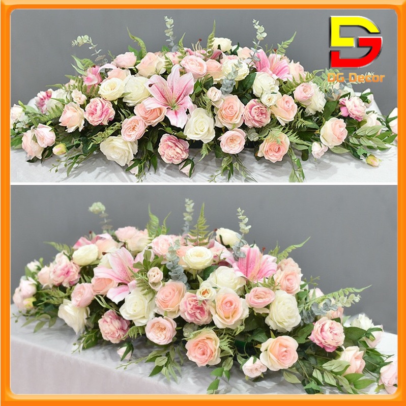 Lẵng Hoa Giả Cao Cấp Hoa Trang Trí Bàn Phòng Khách Họp Hội Nghị Sự Kiện Khách Sạn DC-233
