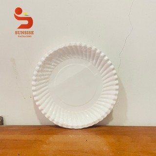 Dĩa giấy trắng 16cm -bịch 10 cái
