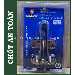  Chốt cửa an toàn Nancb màu nâu  chốt giữ cửa  chốt gài cửa  