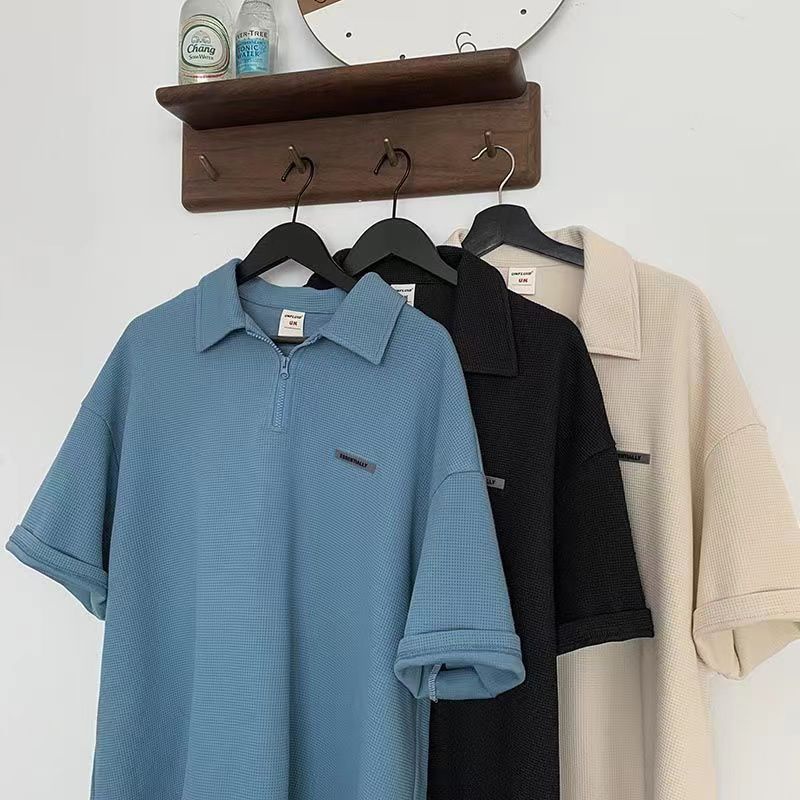 Áo polo nam thời trang áo phông nam form rộng áo polo nữ áo thun unisex phong cách Hàn Quốc  áo thun nam form rộng có cổ vintage áo thun nam cổ bẻ