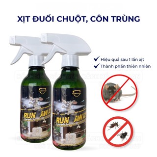 Xịt đuổi chuột, muỗi thảo mộc Run Away không mùi, an toàn dung tích 300ml