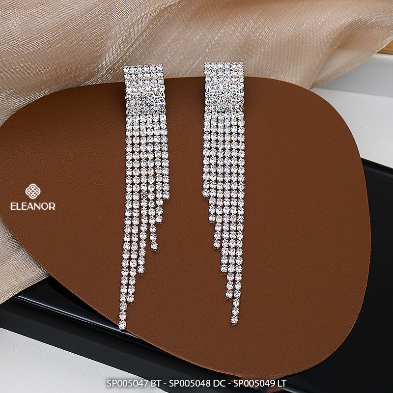Bông tai dây chuyền vòng tay nữ dáng dài Eleanor Accessories bộ trang sức đính đá phụ kiện trang sức 5047