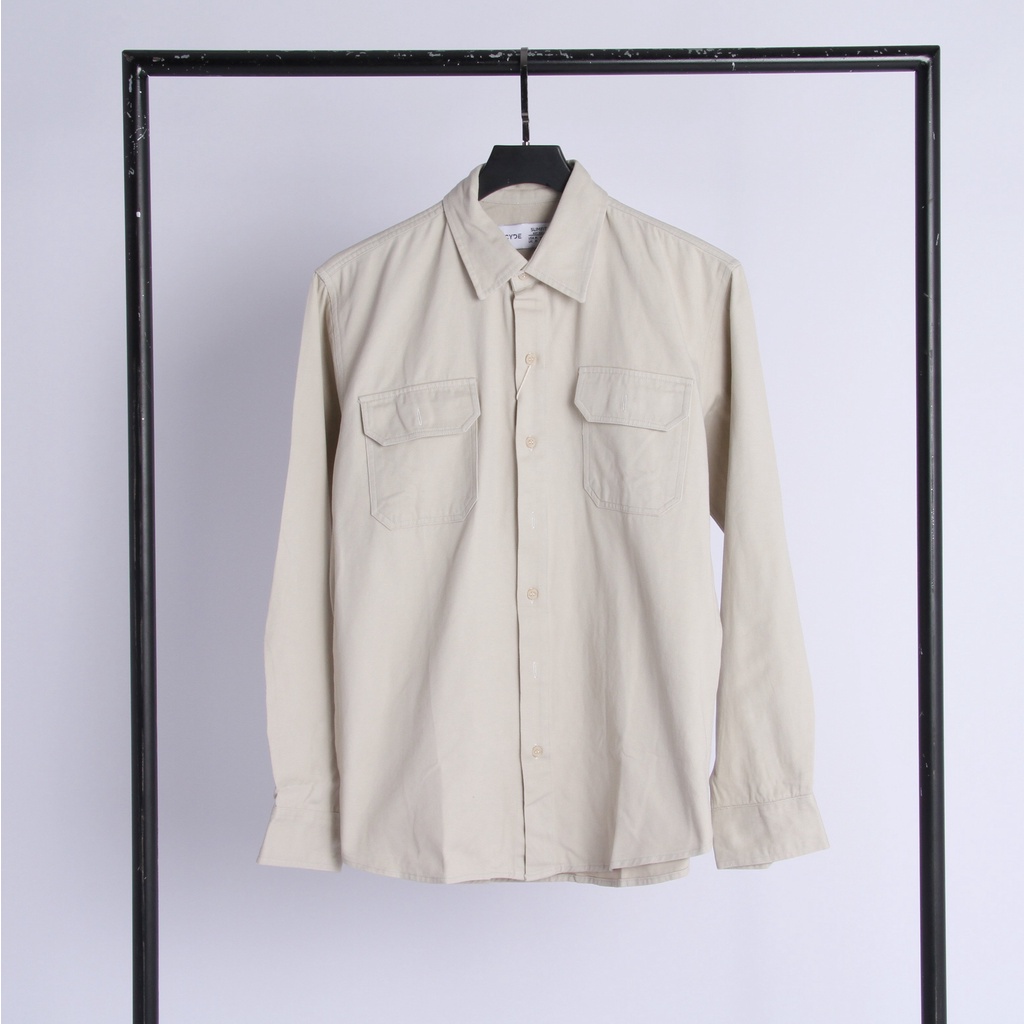 Áo sơ mi dài tay form rộng kaki DICYDE AV.D.DCD.03 cao cấp