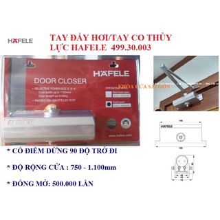 TAY ĐẨY HƠI HAFELE 499.30.003 - DỪNG 90 ĐỘ - DÀNH CHO CỬA 45-80KG - CAM KẾT CHÍNH HÃNG 100%